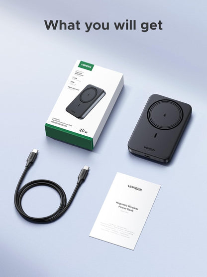 Nexode Magnetic Wireless Power Bank Fast Charging, 10000Mah Magsafe-Compatible Portable Charger PD 20W USB-C Battery Pack Compatible with Iphone Air/17/16/15/14/13/12 Plus/Pro/Pro Max/Mini