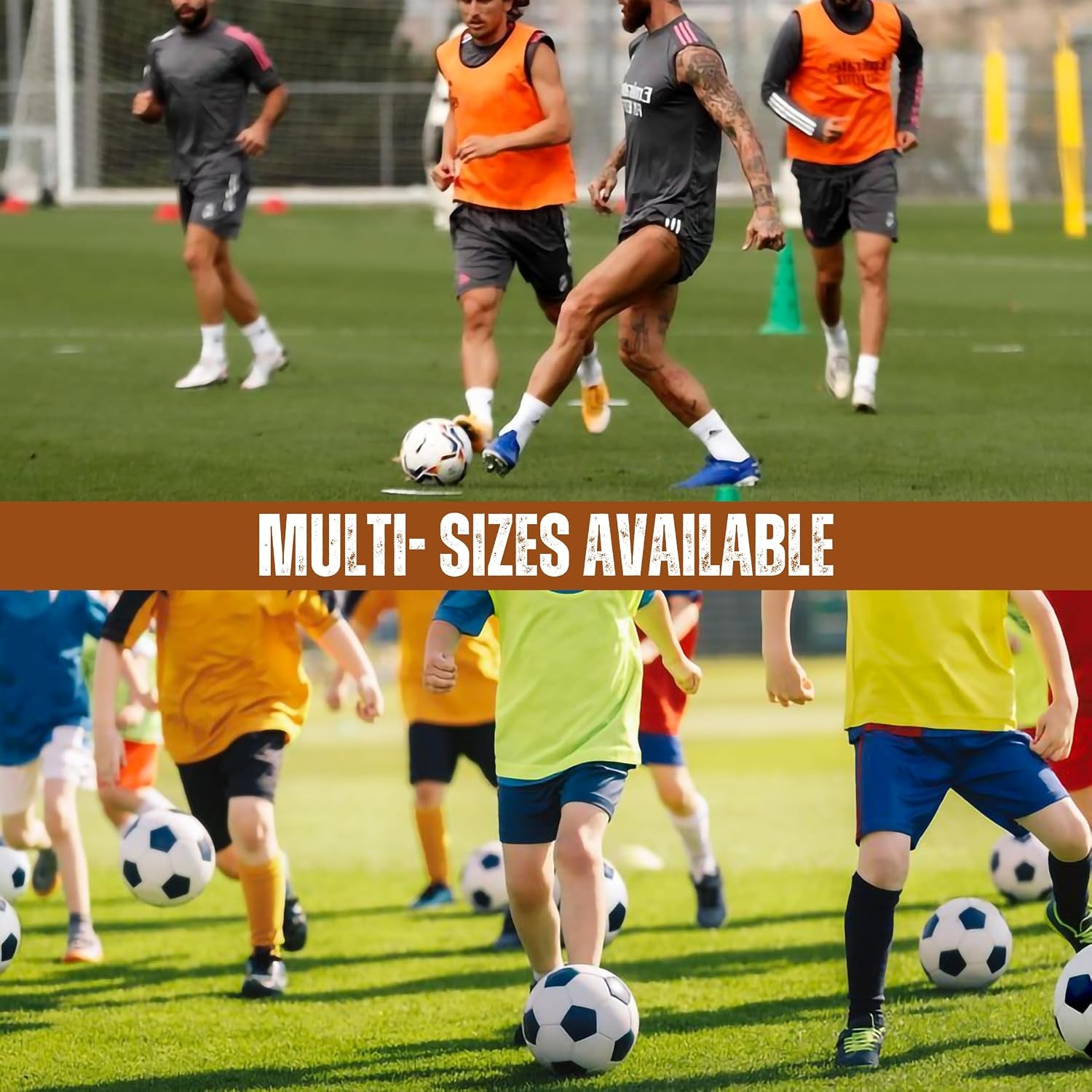 5 X Training Bibs Sports Mesh Football Bibs Adult - Quick Dry Football Training Equipment for Soccer, Rugby, Basketball & Cricket