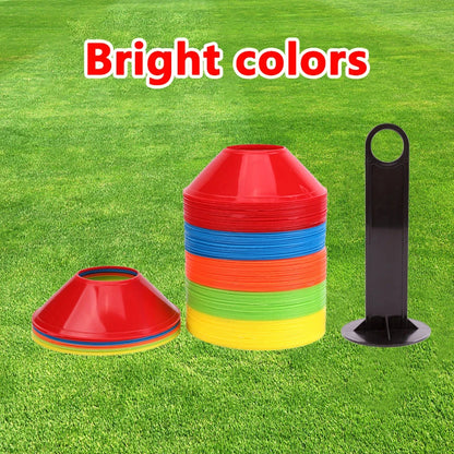 10Pcs Cone Set Football Training Equipment for Kid Pro Disc Cones Agility Exercise Obstacles Avoiding Sport Training Accessories