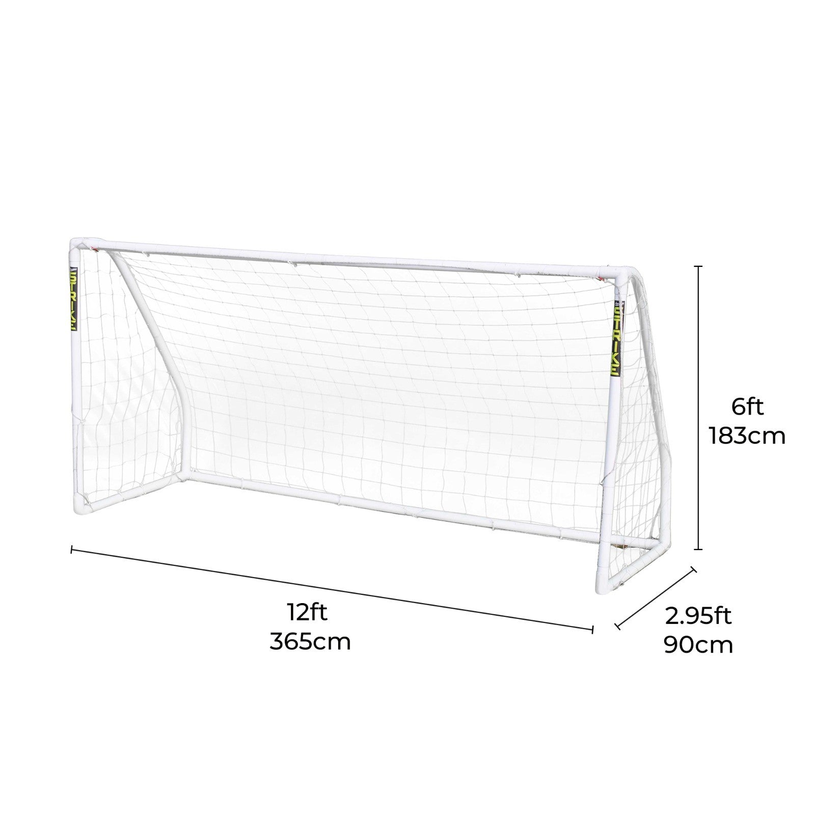 STRIKE Football Goal 8X4Ft - 8X6Ft - 12X6Ft Training Net Posts Kids Garden Goals