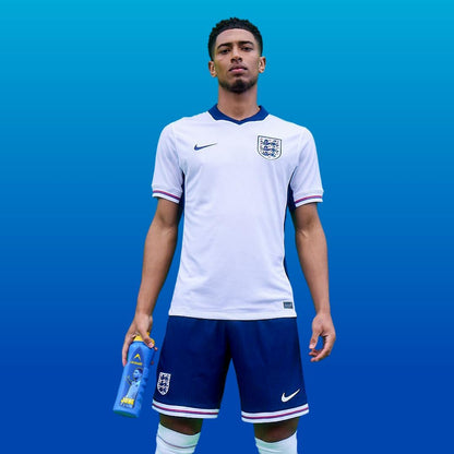 Sport X Jude Bellingham England Football 1L Sports Water Bottle – Leak Proof, with Sports Cap & Measuring Strip, in Yellow & Blue
