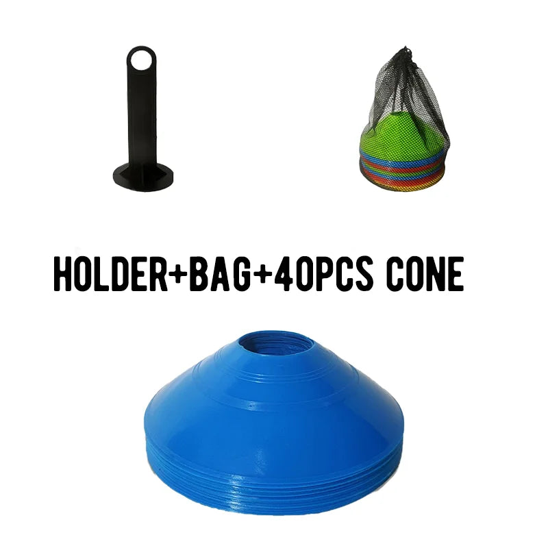 20/40/60 Pcs Cone Set Soccer Football Training Equipment for Kid Disc Cones Agility Exercise Sport Training Accessories