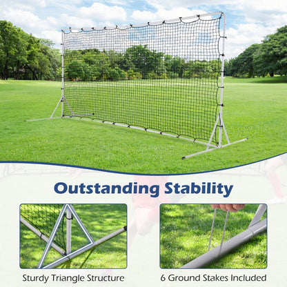 Portable Soccer Rebounder Net with Carry Bag, Sturdy Metal Frame