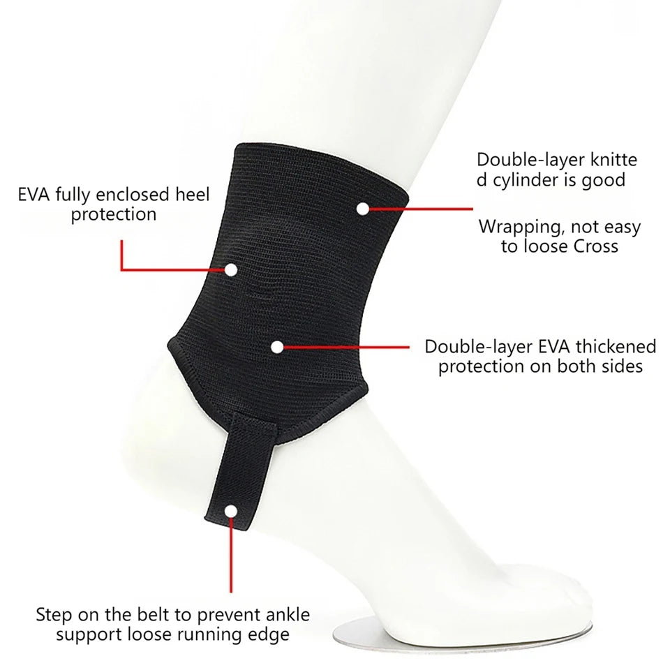 1Pair EVA Sports Ankle Guards Ankle Brace Anticollision Shield Protector Dual Sided Pads Soccer Football Volleyball