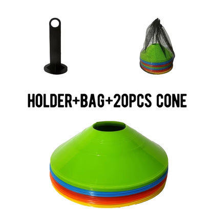 20/40/60 Pcs Cone Set Soccer Football Training Equipment for Kid Disc Cones Agility Exercise Sport Training Accessories