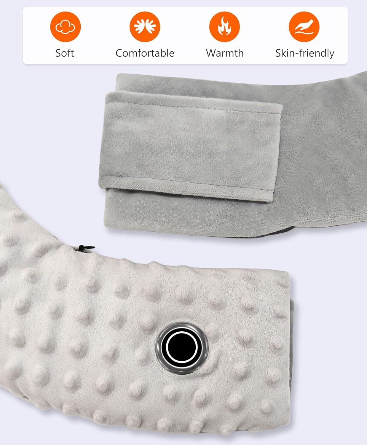 Graphene Heated Scarf with Power Bank USB Heated Neck Wrap for Women Men Child Fleece Heating Pad for Neck Warming