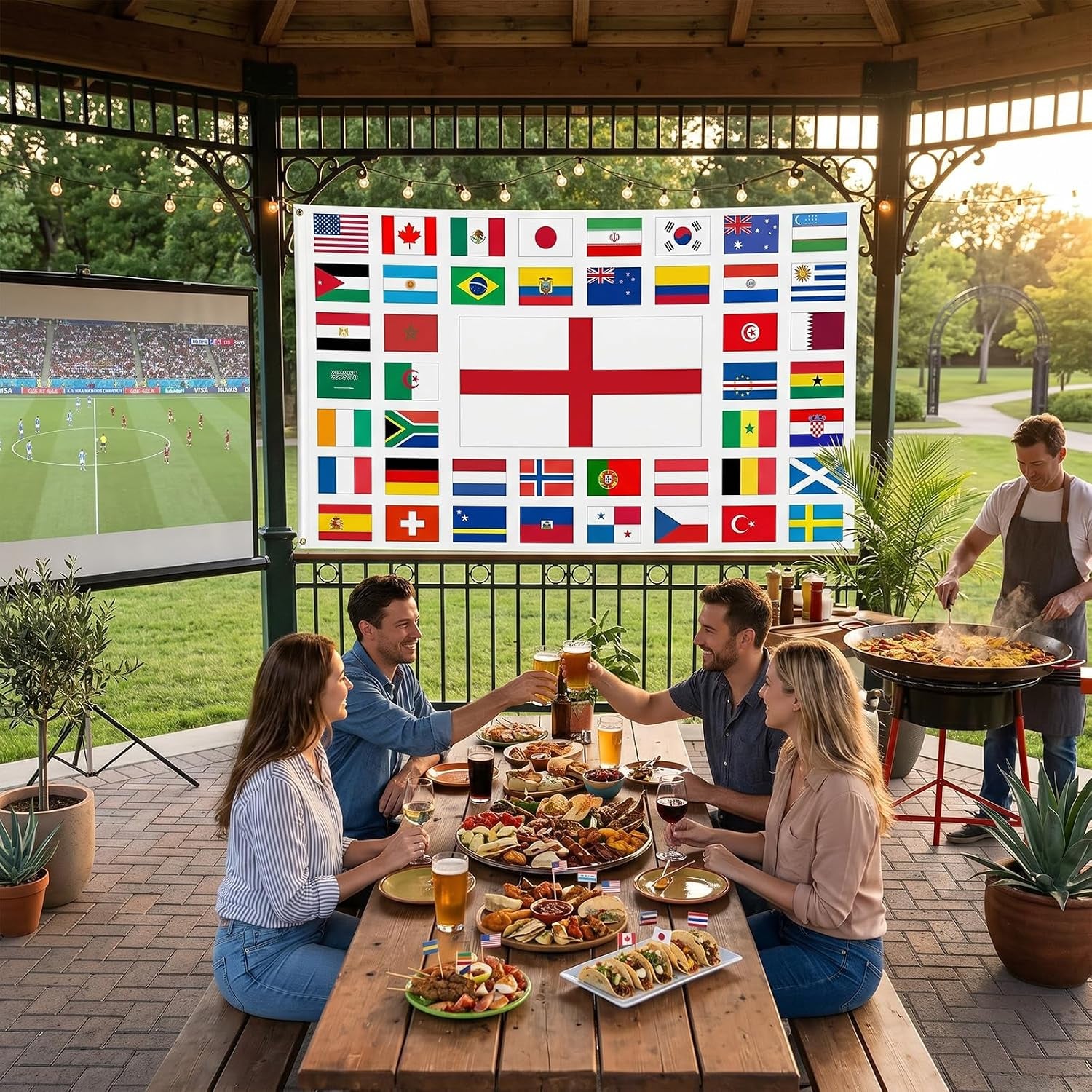 5X3Ft Large 2026 World Cup Flag for England Fans 2026 Football World Cup Flag Decoration Perfect for Home Pub Garden Decorations 90 * 150Cm