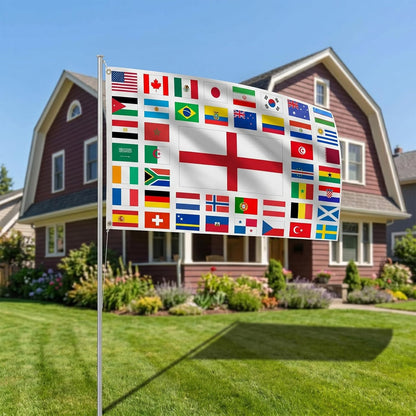 5X3Ft Large 2026 World Cup Flag for England Fans 2026 Football World Cup Flag Decoration Perfect for Home Pub Garden Decorations 90 * 150Cm