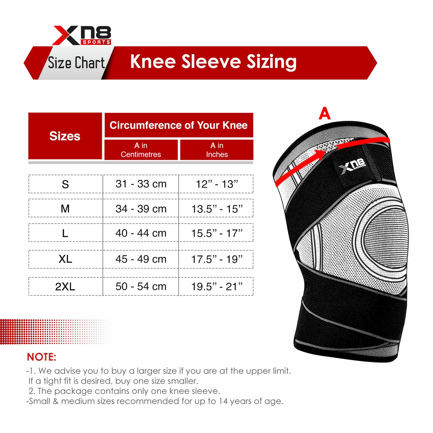 XN8 Knee Brace Support Strap Compression Sleeve Running Sport Protector Ligament