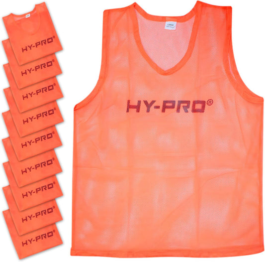 Training Bibs Football 10 Pack - Mesh Netball Bibs Adult, Lightweight Sports Vests for Football Training Equipment Gifts, Rugby, Basketball & Team Practice