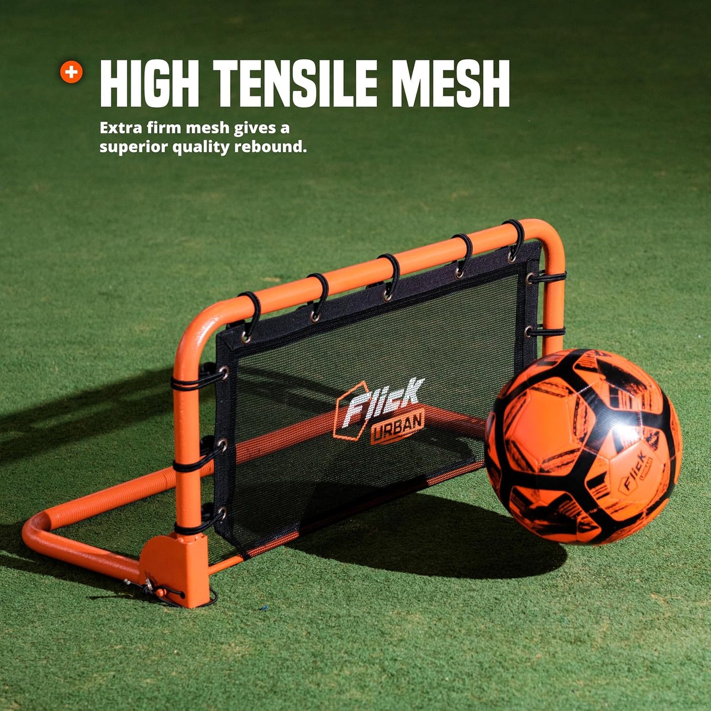 FLICK Urban Mini Wall Football Rebounder - Portable Football Rebounder Net - Soccer Training Equipment Designed to Improve Your Football Training with Multi-Sport Functionality - 66Cm X 31Cm