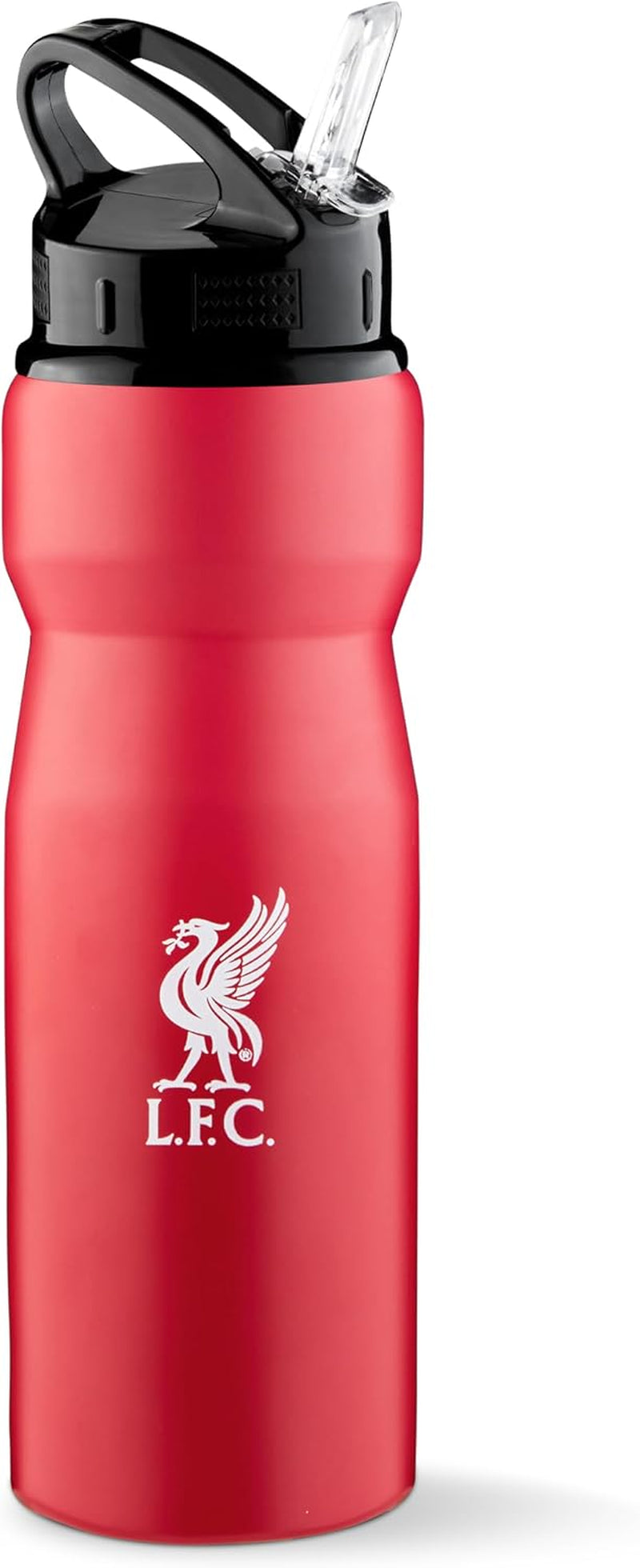 Liverpool FC Water Bottle with Straw - Metal Water Bottle for Football Fans Sports Work School Gym Liverpool Gifts for Men