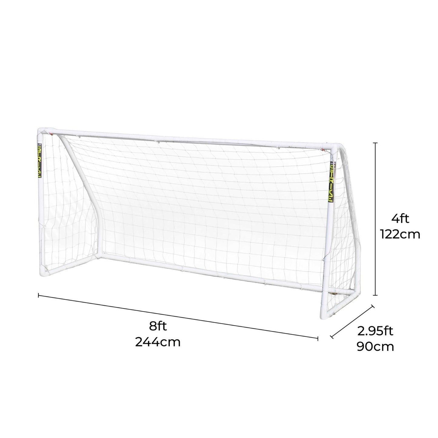 STRIKE Football Goal 8X4Ft - 8X6Ft - 12X6Ft Training Net Posts Kids Garden Goals