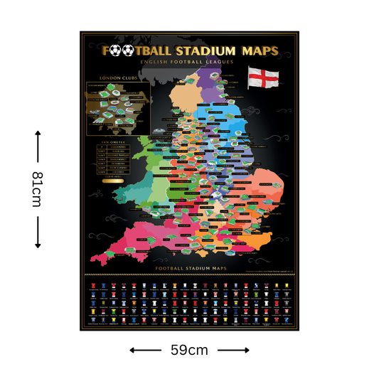 England Football Stadium Scratch-Off Map 26/27