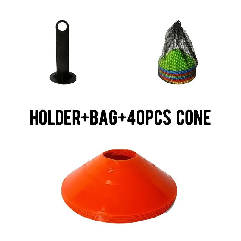 20/40/60 Pcs Cone Set Soccer Football Training Equipment for Kid Disc Cones Agility Exercise Sport Training Accessories