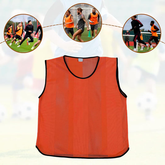 5 X Training Bibs Sports Mesh Football Bibs Adult - Quick Dry Football Training Equipment for Soccer, Rugby, Basketball & Cricket