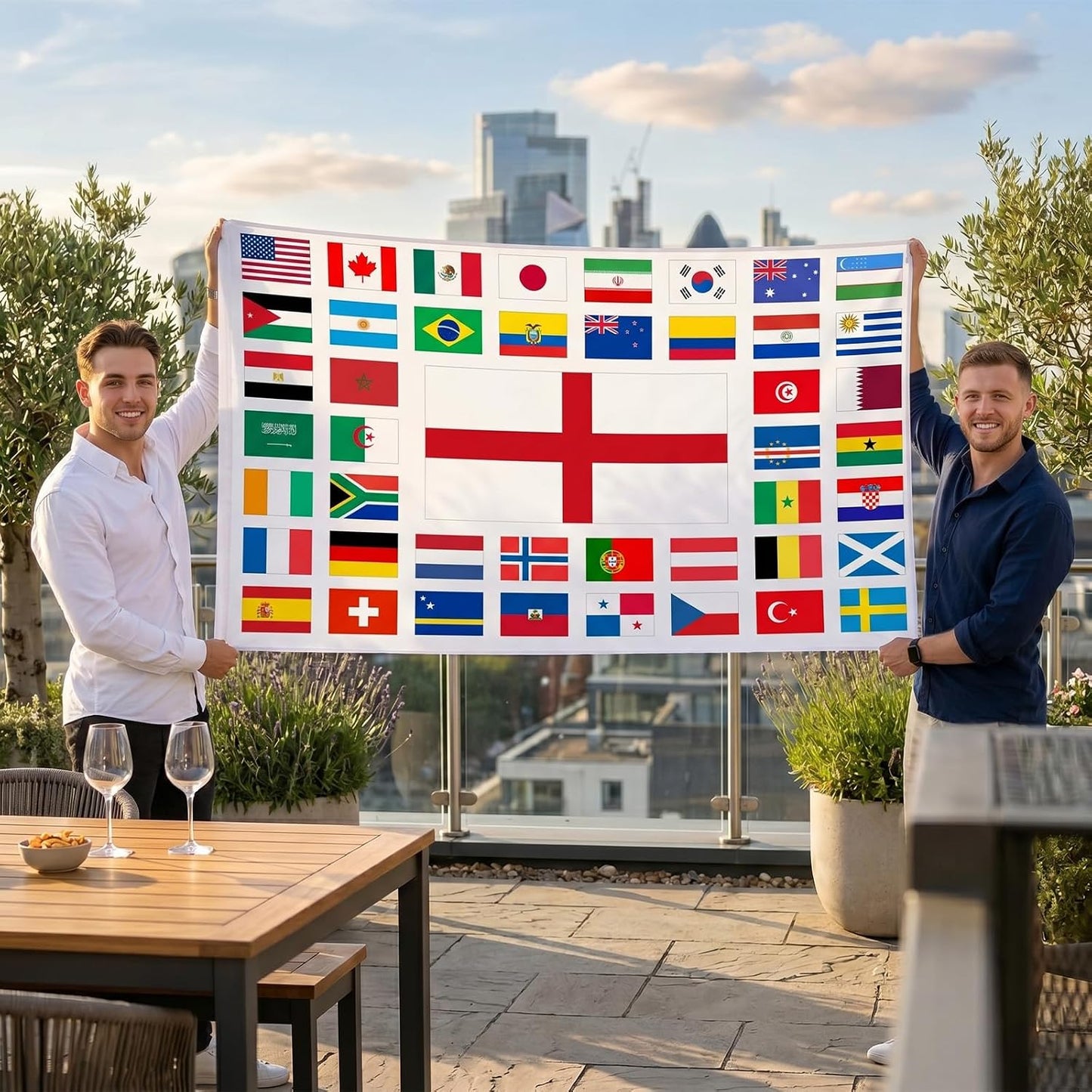 5X3Ft Large 2026 World Cup Flag for England Fans 2026 Football World Cup Flag Decoration Perfect for Home Pub Garden Decorations 90 * 150Cm