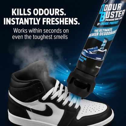 Odour Buster Shoe Deodoriser Spray - Eliminates Trainer & Shoe Odours - Perfect for Football Boots & Smelly Shoes - anti Odour Freshener