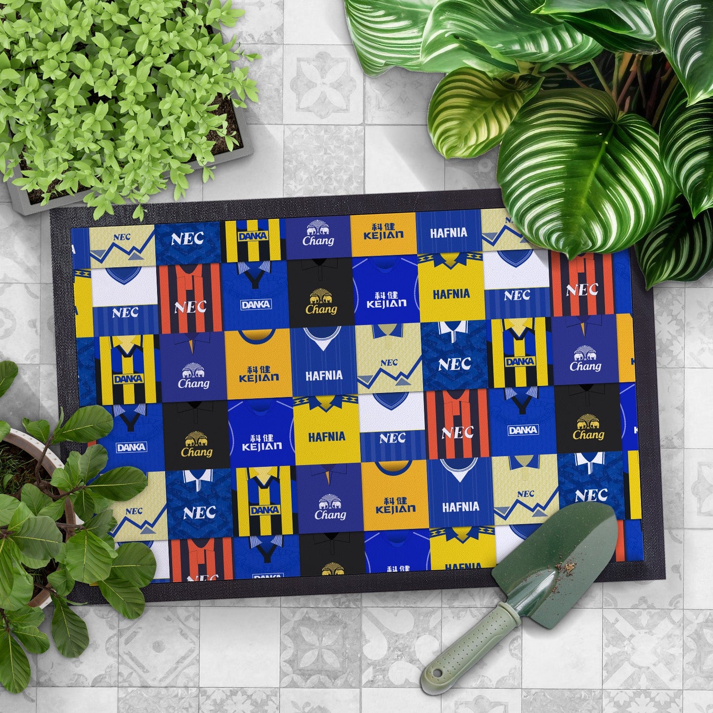 Merseyside Blues Kit Montage - Retro Door Mat - 60cm x 40cm