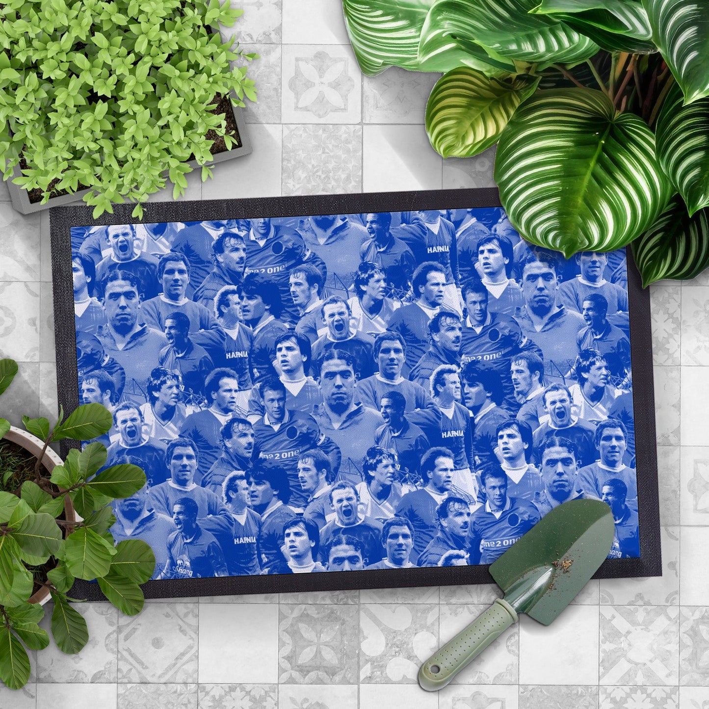 Merseyside Blues Montage - Retro Door Mat - 60cm x 40cm