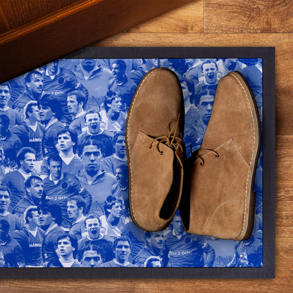 Merseyside Blues Montage - Retro Door Mat - 60cm x 40cm