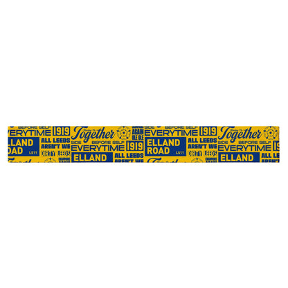 Leeds Word Montage - Knitted Eyelet Football Scarf