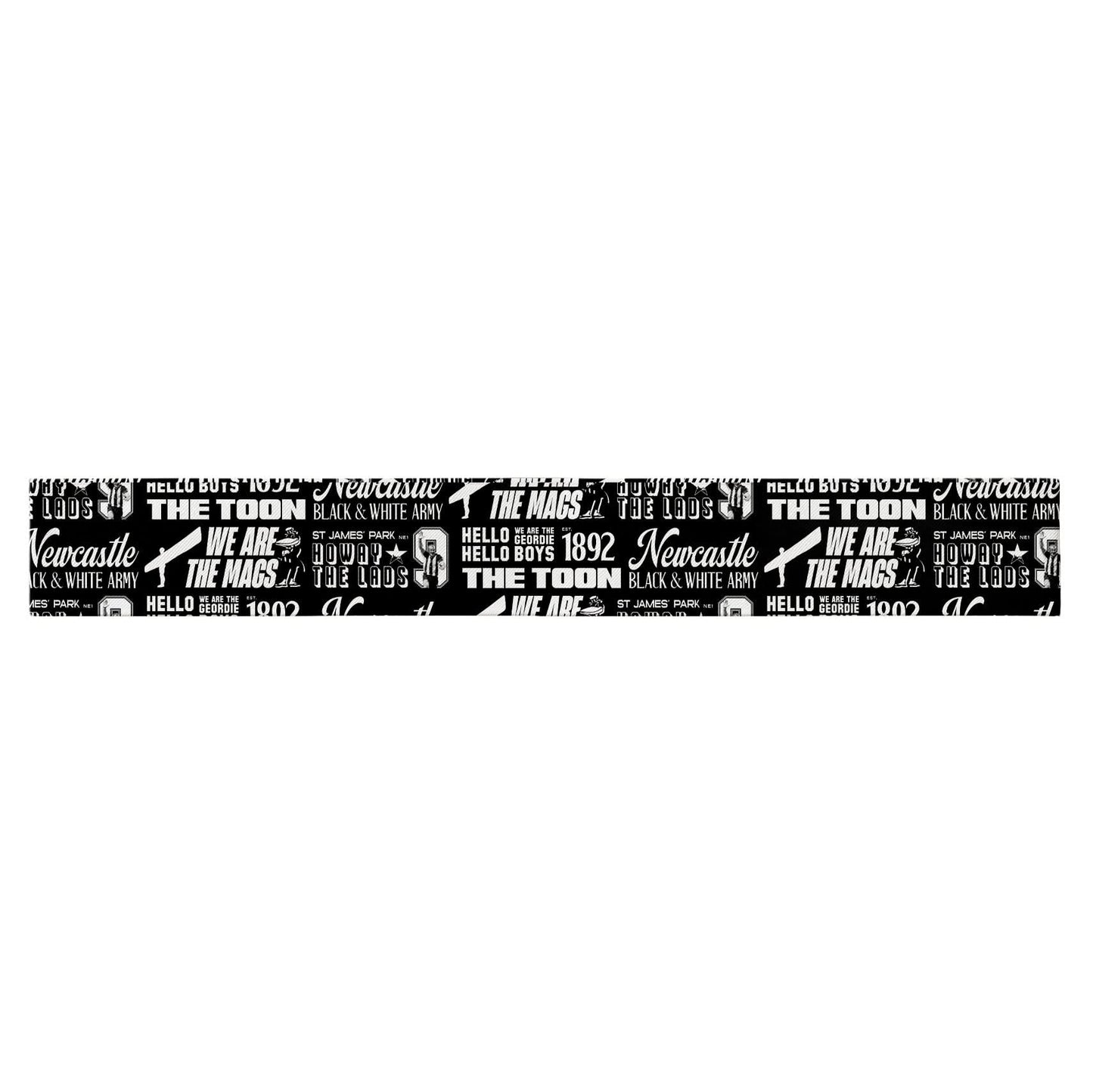 Newcastle Word Montage - Knitted Eyelet Football Scarf