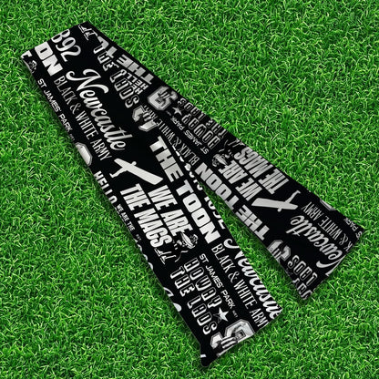 Newcastle Word Montage - Knitted Eyelet Football Scarf