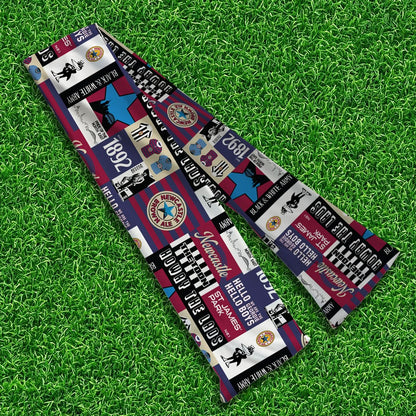 Newcastle History Montage - Knitted Eyelet Football Scarf