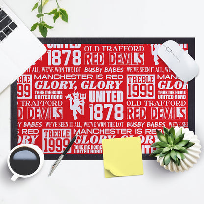 Manchester Red - Word Montage - Door Mat - 60cm x 40cm