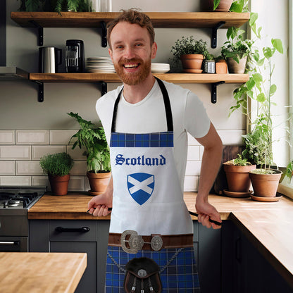 Scotland! Blue Kilt - Novelty - Water-Resistant Adults Apron