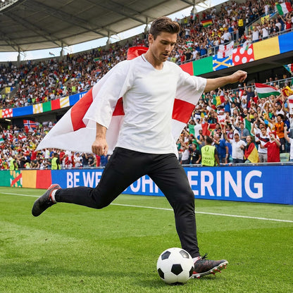 World Cup Football 2026 England Flag Hooded Cape St Georges Flag for Sports Events Festivals Parades Football World Cup European Championship Festive Gatherings Outfit Convenient to Store and Carry