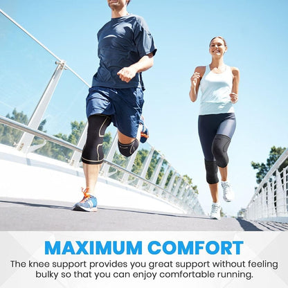 2X Knee Support Compression NHS Sleeve Brace Patella Arthritis Pain Relief Gym