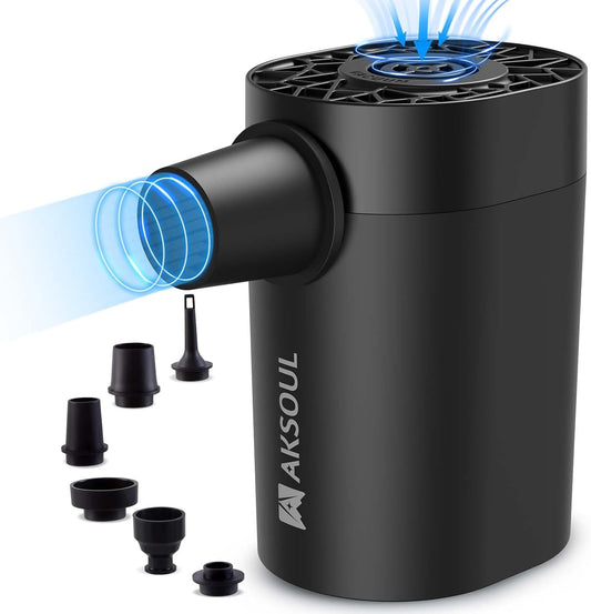 Electric Air Pump for Inflatables: Rechargeable Battery 1600 3600Mah and AA Battery Powered Mini Air Pumps for Pool Toys Air Mattress (Basic/Tiny/Upgraded
