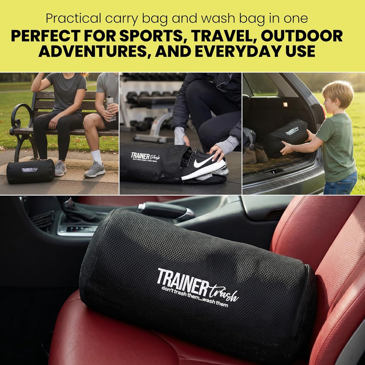 Shoe Washing Machine Bag for Stinky and Muddy Shoes, Trainers & Shoes, Shoe Bag for Washing Machine, Trainer Wash Bag, Shoe Cleaning, Running Gifts, Football Accessories