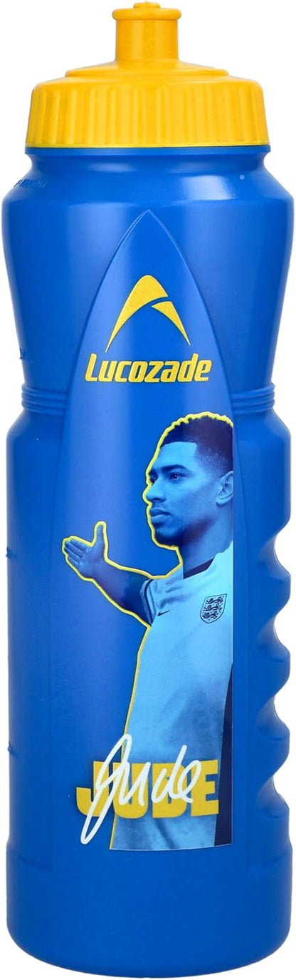 Sport X Jude Bellingham England Football 1L Sports Water Bottle – Leak Proof, with Sports Cap & Measuring Strip, in Yellow & Blue