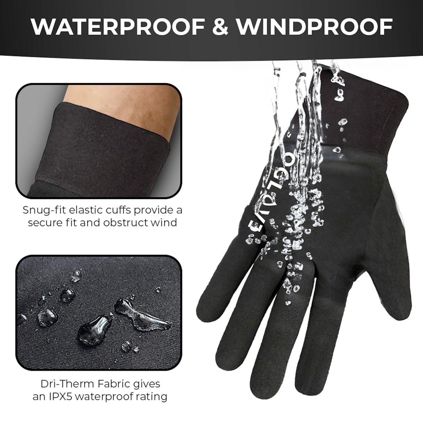 Football Field Player Gloves Waterproof Winter Thermal Grip Boys Kids Oglove