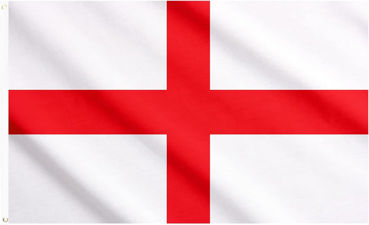 1Pcs England St Georges Flag for World Cup Party Decorations 2026, 5Ft X 3Ft Large Flags Double Side with Brass Eyelets for Rugby Football World Cup Six Nations Garden Street Party Decor