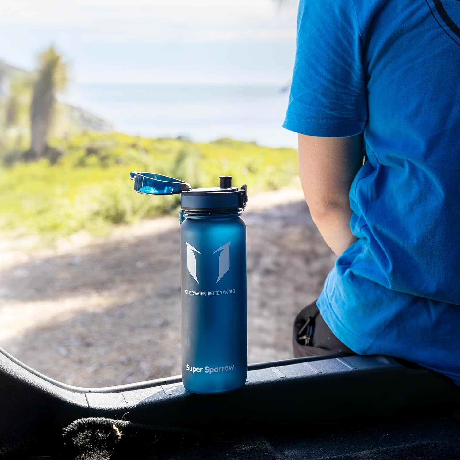 Sports Water Bottle - 350Ml & 500Ml & 750Ml & 1000Ml - Non-Toxic BPA Free & Eco-Friendly Tritan Co-Polyester Plastic - for Running, Gym, Yoga, Outdoors and Camping