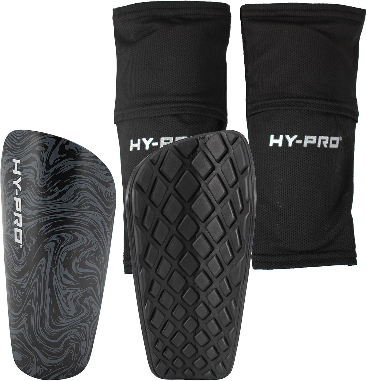 Shin Pads with Football Socks - Breathable & Secured Elastic Shin Pad Socks for Players, No-Strap Design for Secure Protection
