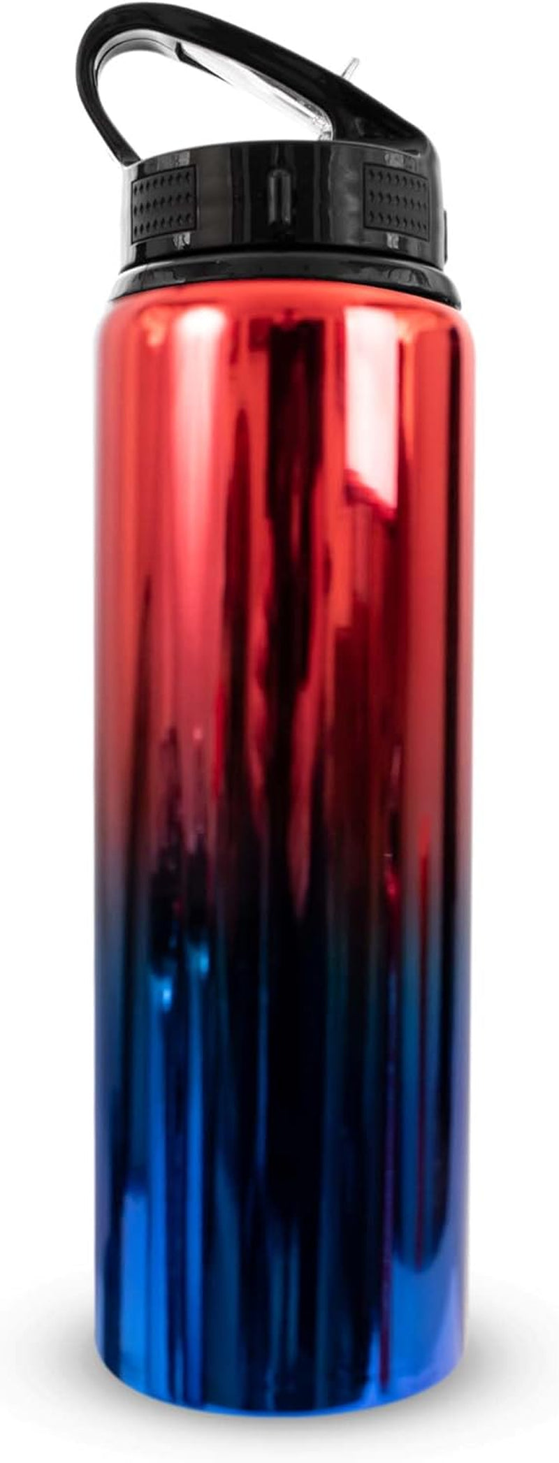 Officially Licensed FC Barcelona 750Ml Aluminium UV Sports Water Bottle – Barcelona Water Bottle with Integrated Folding Straw - Neochrome Finish, Leakproof, Lightweight, BPA Free