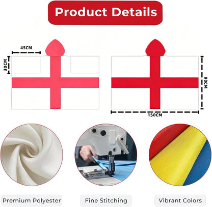 World Cup Football 2026 England Flag Hooded Cape St Georges Flag for Sports Events Festivals Parades Football World Cup European Championship Festive Gatherings Outfit Convenient to Store and Carry