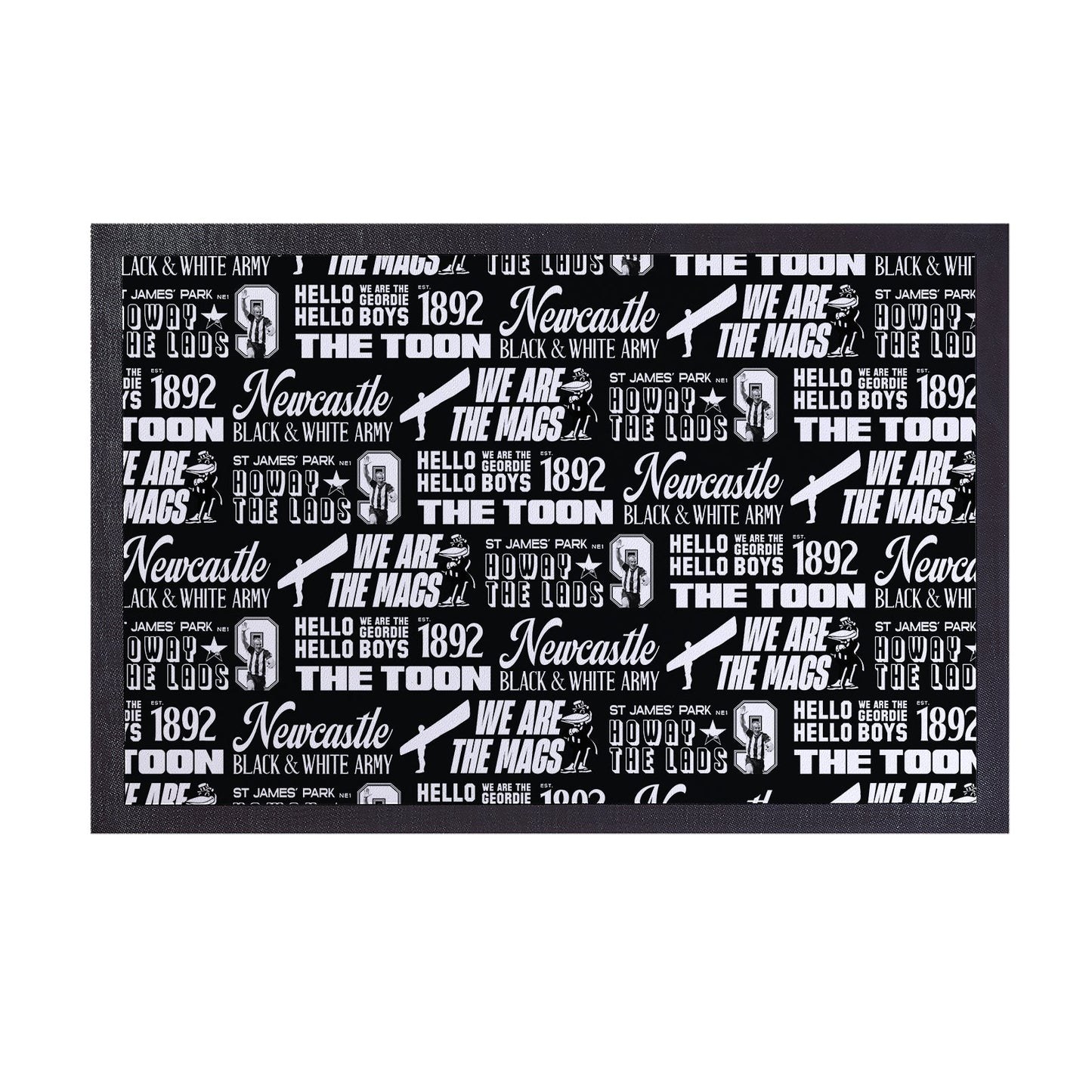 Newcastle - Word Montage - Door Mat - 60cm x 40cm