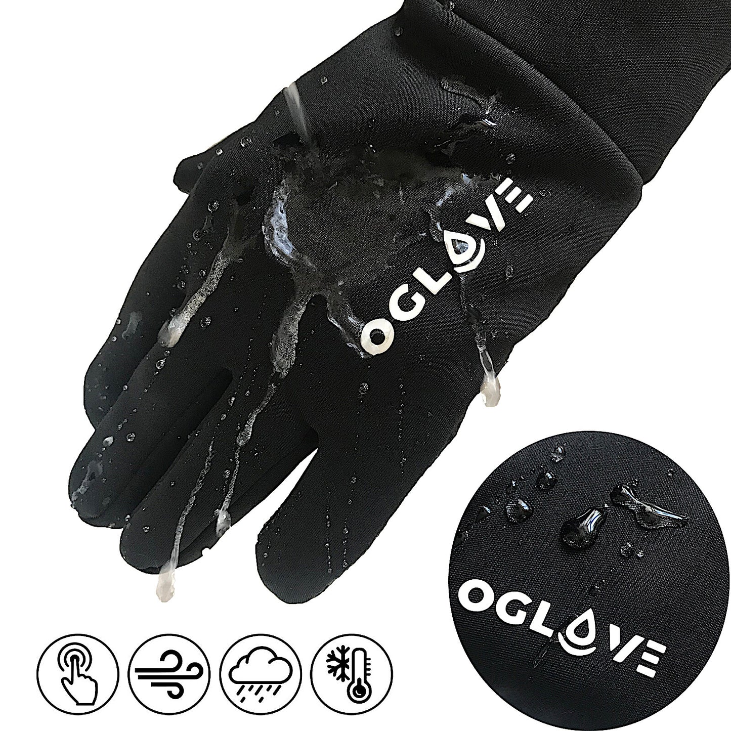 Football Field Player Gloves Waterproof Winter Thermal Grip Boys Kids Oglove