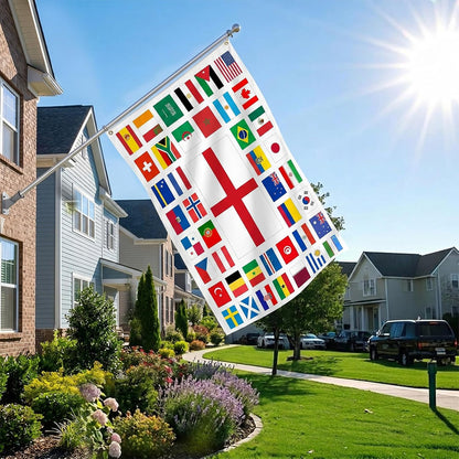5X3Ft Large 2026 World Cup Flag for England Fans 2026 Football World Cup Flag Decoration Perfect for Home Pub Garden Decorations 90 * 150Cm