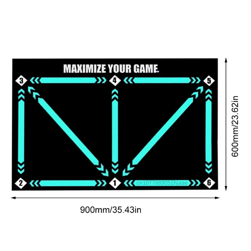 90Cm Football Training Mat Durable Non Slip Foldable Kids Adults Dribble Training Mat Football Training Indoor Ourdoor Equipment