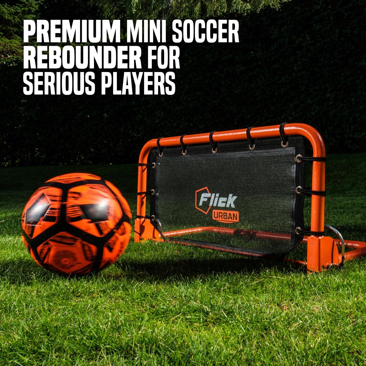 FLICK Urban Mini Wall Football Rebounder - Portable Football Rebounder Net - Soccer Training Equipment Designed to Improve Your Football Training with Multi-Sport Functionality - 66Cm X 31Cm